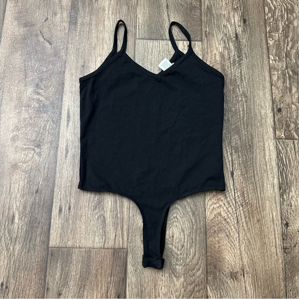 Olivia Rae bodysuit Pull On V Shape Women’s Size S Black